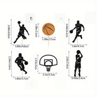 Basketball Theme Cupcake Picks x12