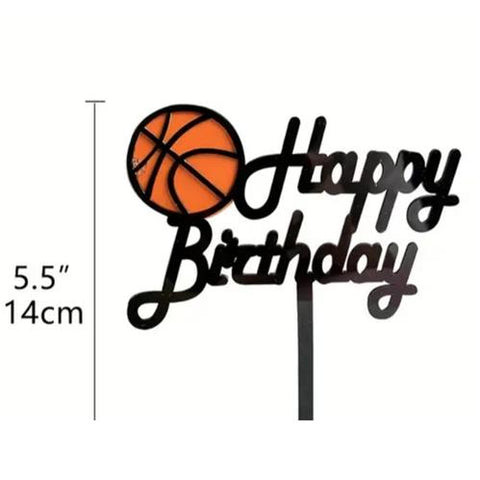 Basketball Theme Acrylic Cake Topper