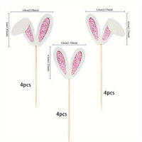 Easter Bunny Ears Cupcake Picks x12