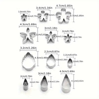 Mini Flower & Leaf Cutter Set - Stainless