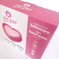 Heart Shape Anodised Professional Cake Tin Set