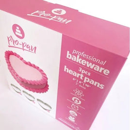 Heart Shape Anodised Professional Cake Tin Set