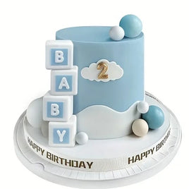 Resin Baby Blocks Cake Topper