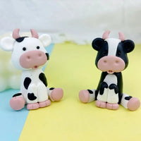 Cute Cow Cake Decoration - Food Safe Clay