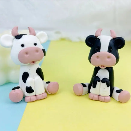Cute Cow Cake Decoration - Food Safe Clay