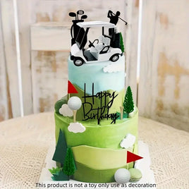 Golf Cake Decoration Set - 15 Piece Set.