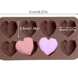 Geo Heart silicone Chocolate Mould. Easy to use