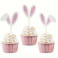 Easter Bunny Ears Cupcake Picks x12