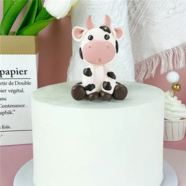 Cute Cow Cake Decoration - Food Safe Clay