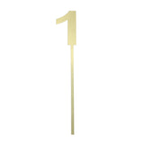 Number 1 Mirror Gold Cake Topper