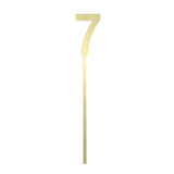 Number 7 Mirror Gold Cake Topper