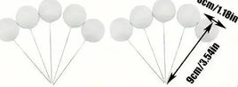 White Ball Cake Decorations - Non Edible