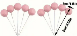 Baby Pink Ball Cake Decorations. Non Edible