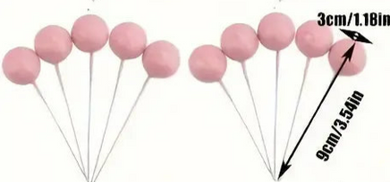 Baby Pink Ball Cake Decorations. Non Edible