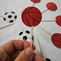 Basketball Cupcake Toppers x12