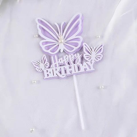 Pretty Butterfly Card Cake Topper