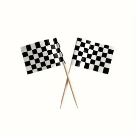 Race Winner Check Flag Cupcake Picks x12