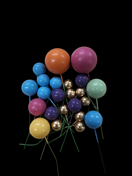 Circus Colour Balls Cake Decorations