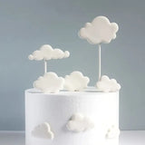 Foam Cloud Cake Decorations - 6 Pieces