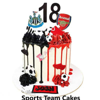 Sports Team Colours Drip Cake