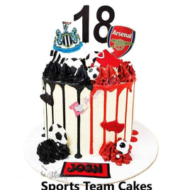 Sports Team Colours Drip Cake