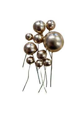 Gold Ball Cake Decorations - Non Edible