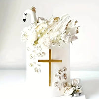 Acrylic Cross Cake Topper  - Choose Colour