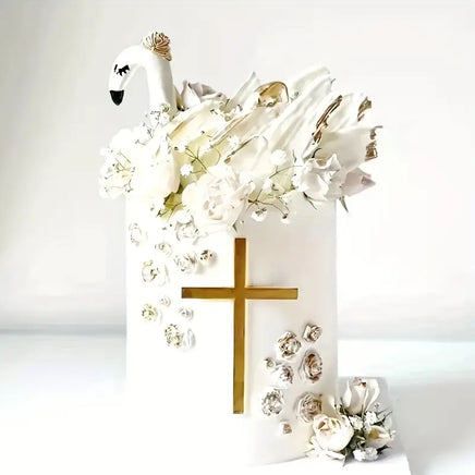 Acrylic Cross Cake Topper  - Choose Colour