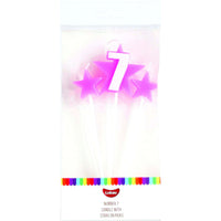 Go Bake Number 7 Candle With Stars on Picks