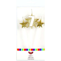 Go Bake Number 7 Candle With Stars on Picks