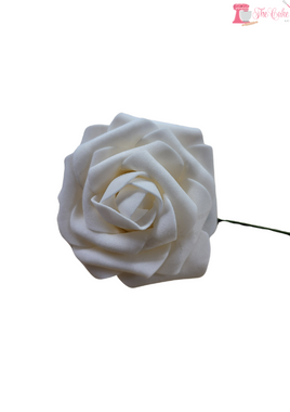 Artificial Rose Stem Cake Decoration - Pale Champagne