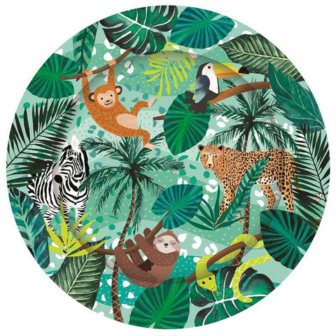 Jungle Theme Party Plates - 8 Pack