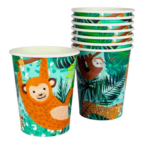 Jungle Theme Party Cups - 8 Pack