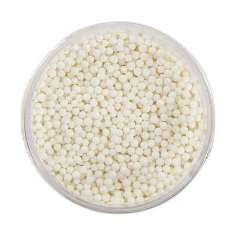 Matt White Edible Sugar Pearls 40gm
