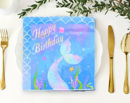 Mermaid Theme Party Napkins x20