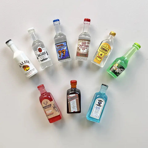 Mini Resin Liquor Bottles Cake Decorations