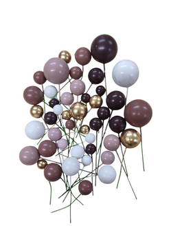 Neutral Coloured Balls Cake Decorations