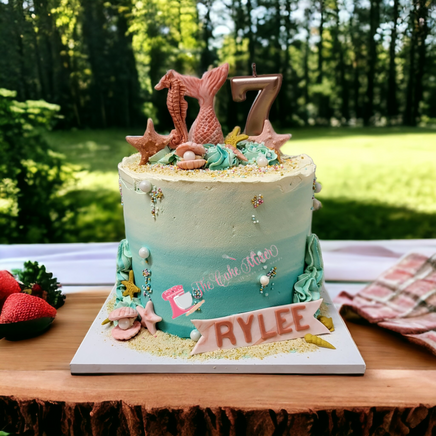 Mermaid Buttercream Cake. Choose Your Flavour - The Cake Mixer