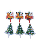 Christmas Cupake Toppers - x6 Card Stock