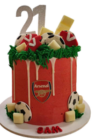 Sports Team Colours Drip Cake