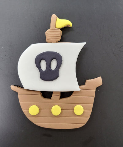 Pirate Ship Edible Cake Decoration