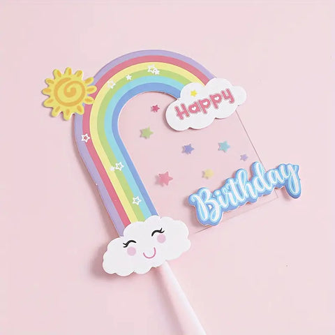 Rainbow Cake Topper - Quality Card Stock