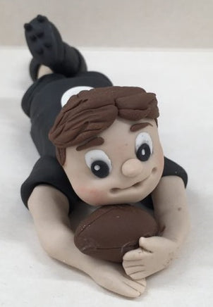 Handmade Gumpaste Rugby Player Cake Topper