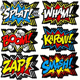 Super Hero Card Cutouts. 6 Designs to choose from
