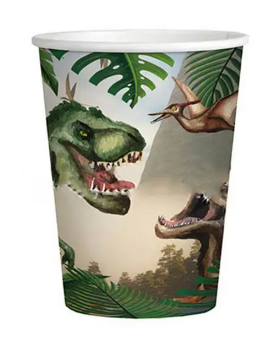 Dinosaur Theme Party Cups - 10 Pack