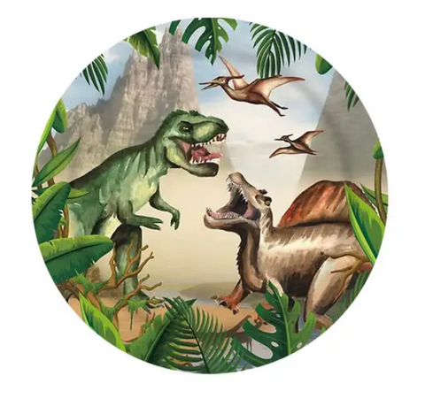 Dinosaur Theme Party Plates - 10 Pack