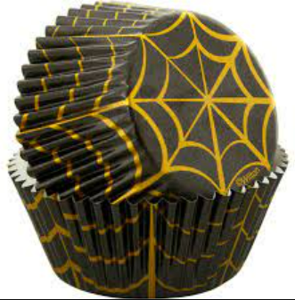 Halloween Foil Web Pattern Baking Cups x 24