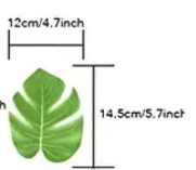 Artifical Monstera Leaf Cake Decoration/ Table Deecoration