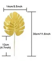 Artifical Monstera Leaf Cake Decoration/ Table Deecoration
