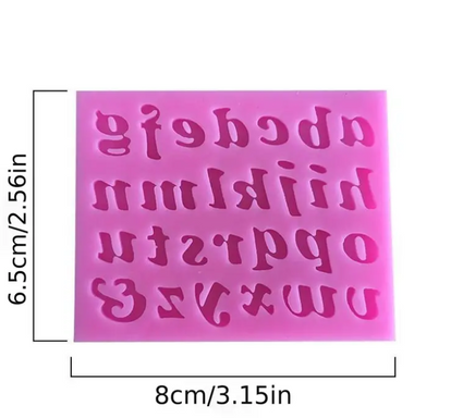 Alphabet Lower & Upper Case Silicone Mould Set